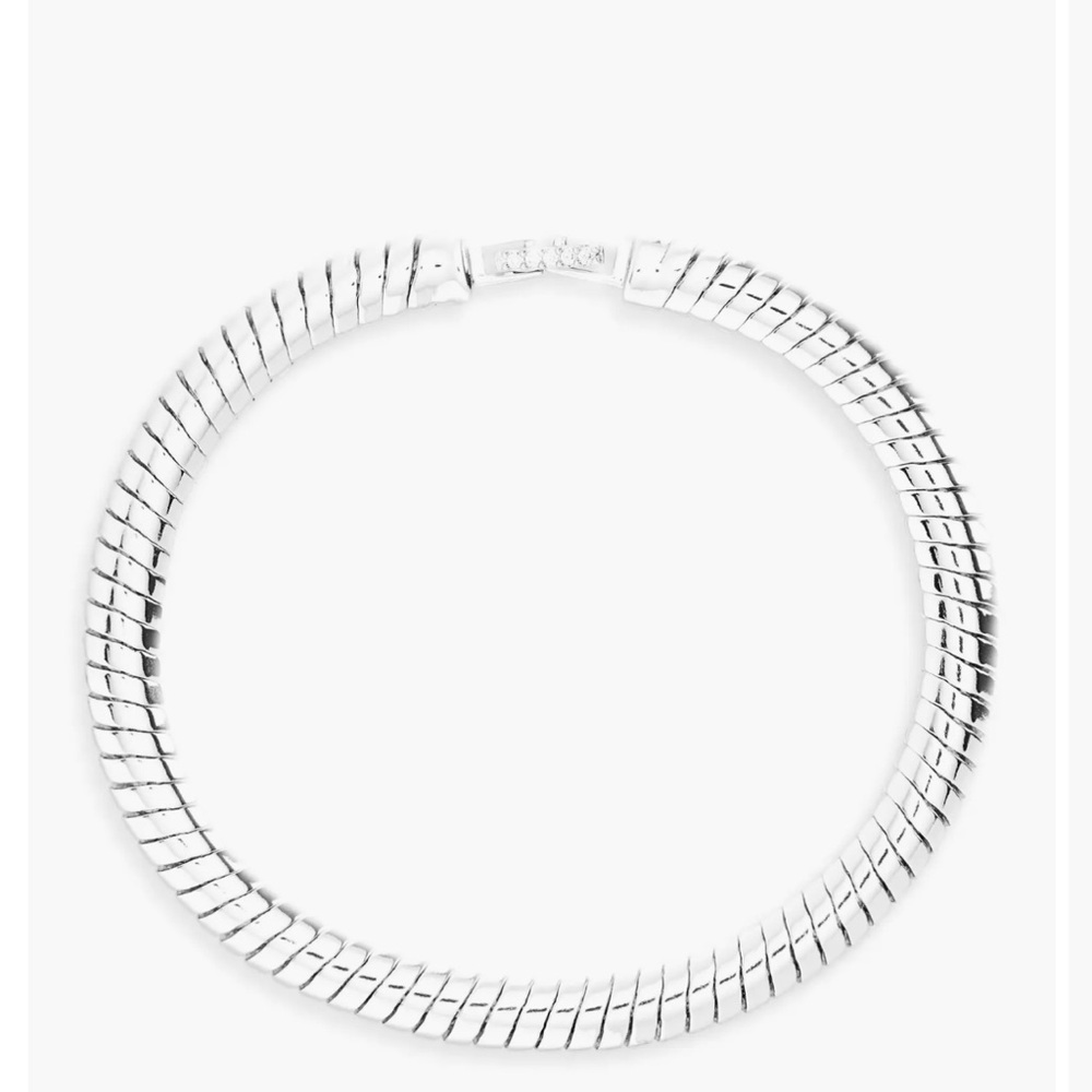 Nadri NWT Omega Polished Silver Chain Bracelet